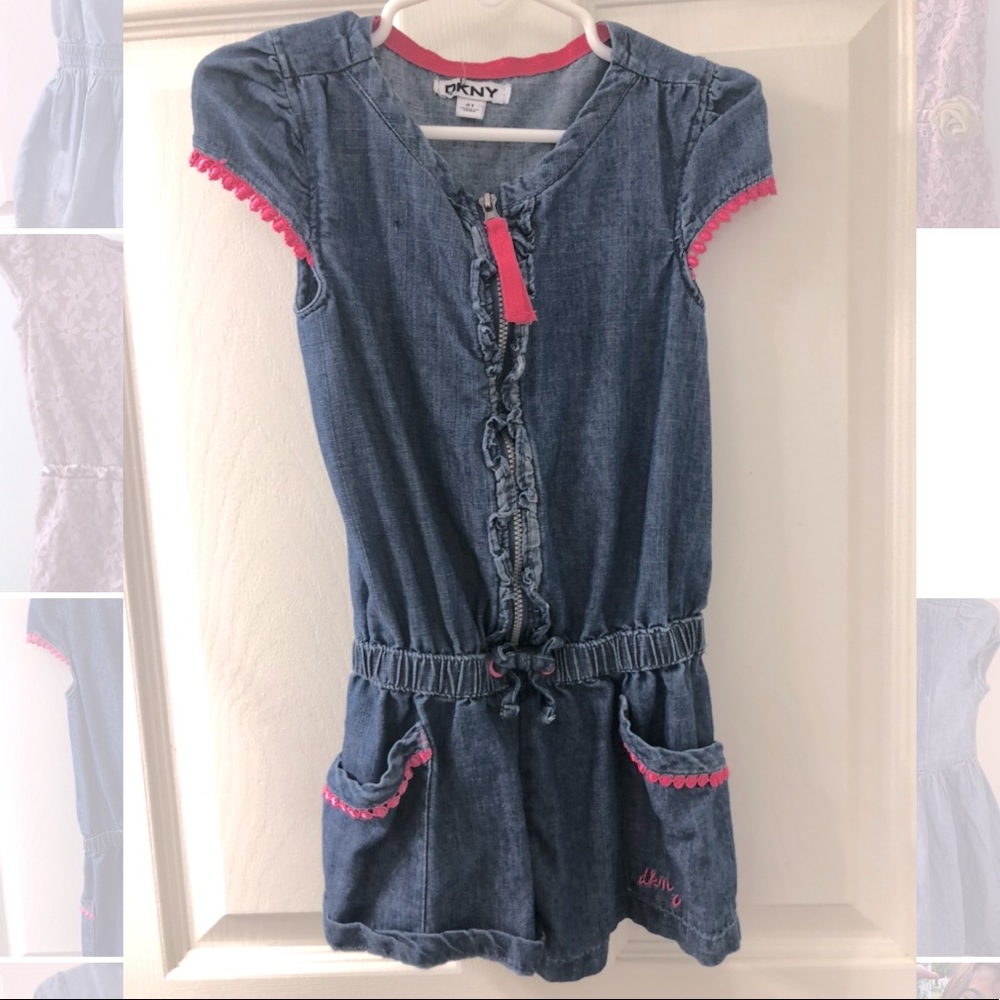 DKNY denim romper 4T